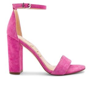 Sam Edelman Yaro Pink Suede Block Heels